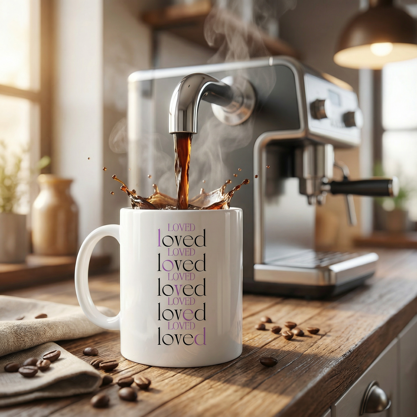 LOVED - White glossy mug
