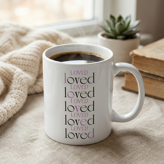 LOVED - White glossy mug