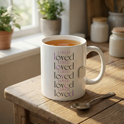 LOVED - White glossy mug