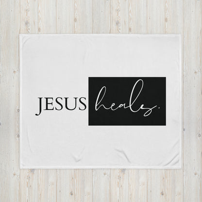 Jesus Heals Throw Blanket