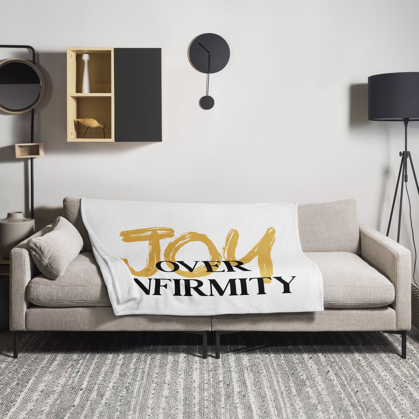 Joy Over Infirmity Throw Blanket