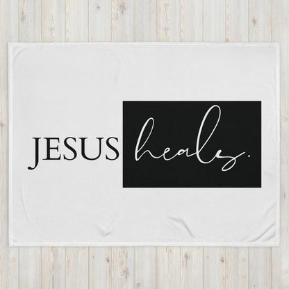 Jesus Heals Throw Blanket